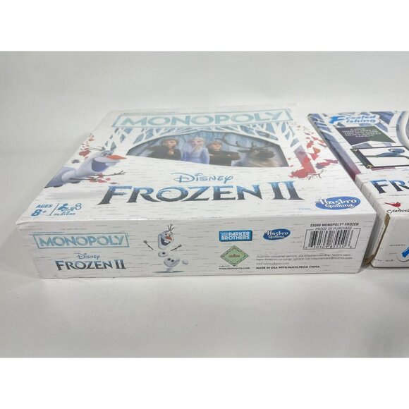 Disney Frozen Monopoly Board Game & Frosted Fishing Snowflake Catching Game - Picture 11 of 12
